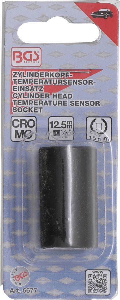 Produktbild BGS Zylinderkopf Temperatursensor Einsatz 15 mm für Ford 1.8/2.0/2.3/2.4/3.2 Diesel bild 5