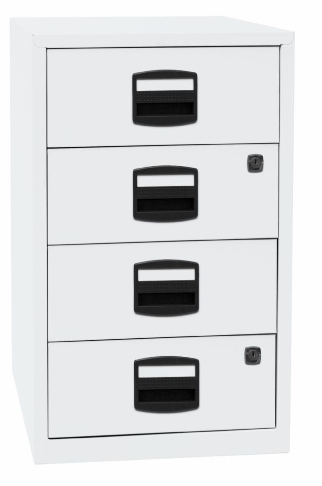 Produktbild Bisley Home Beistellschrank 4 Universalschubladen 672 x 413 x 400 mm weiß bild 2