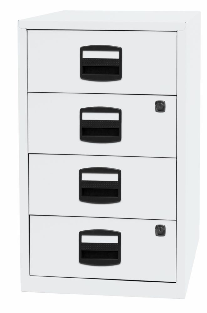Produktbild Bisley Home Beistellschrank 4 Universalschubladen 672 x 413 x 400 mm weiß bild 3
