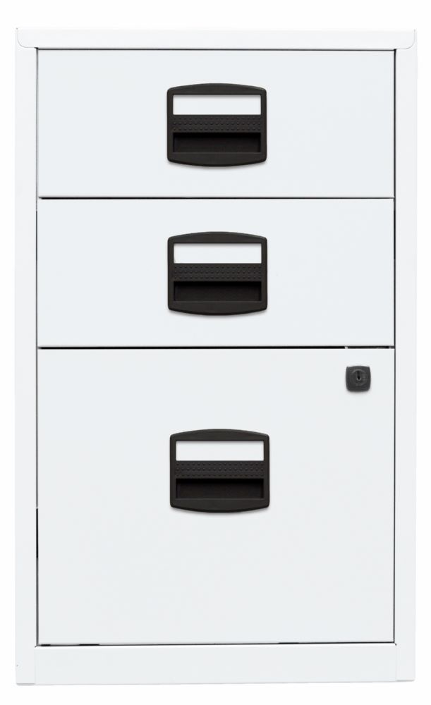 Produktbild Bisley Home Beistellschrank PFA 3 Schubladen 413 x 672 x 400 mm verkehrsweiß bild 1