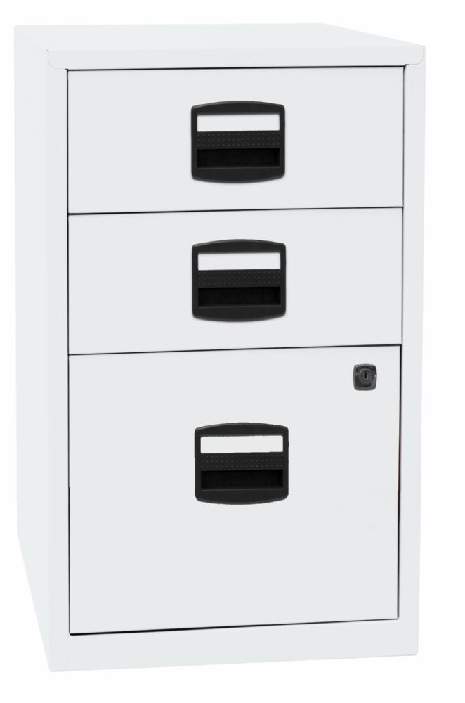 Produktbild Bisley Home Beistellschrank PFA 3 Schubladen 413 x 672 x 400 mm verkehrsweiß bild 2