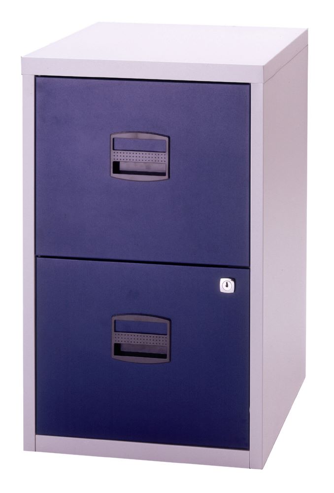 Produktbild Bisley Home Hängeregistraturschrank PFA 2 Schubladen lichtgrau oxfordblau bild 3