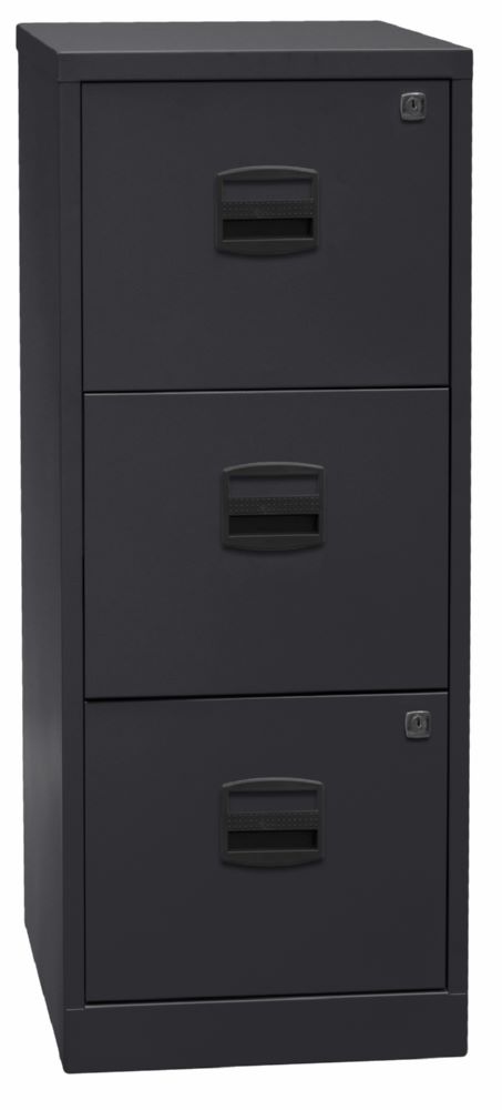Produktbild Bisley Home Hängeregistraturschrank PFA 3 Schubladen H 1015 mm schwarz bild 2