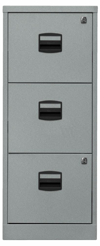 Produktbild Bisley Home Hängeregistraturschrank PFA 3 Schubladen 413 mm breit silber