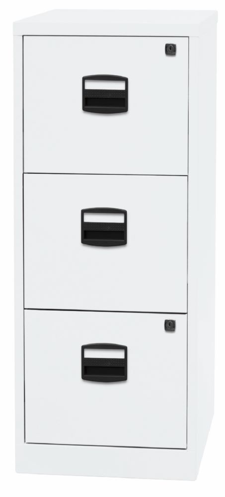Produktbild Bisley Home Hängeregistraturschrank 3 Schubladen H 1015 mm verkehrsweiß bild 3