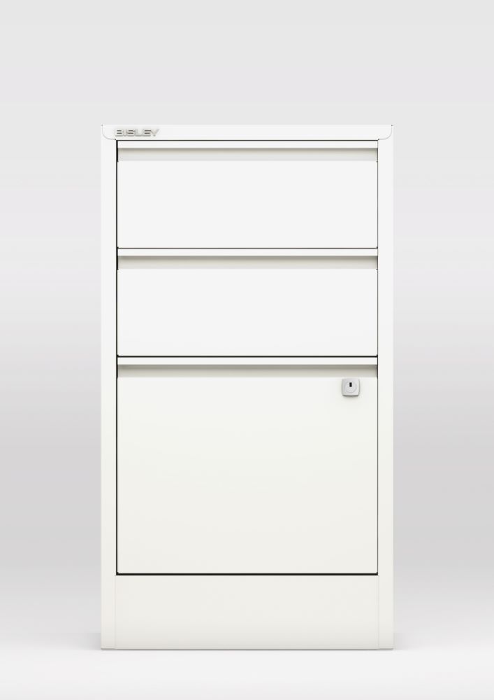 Produktbild Bisley Home Aktenschrank Home Filer 3 Schubladen 672 x 413 mm verkehrsweiß