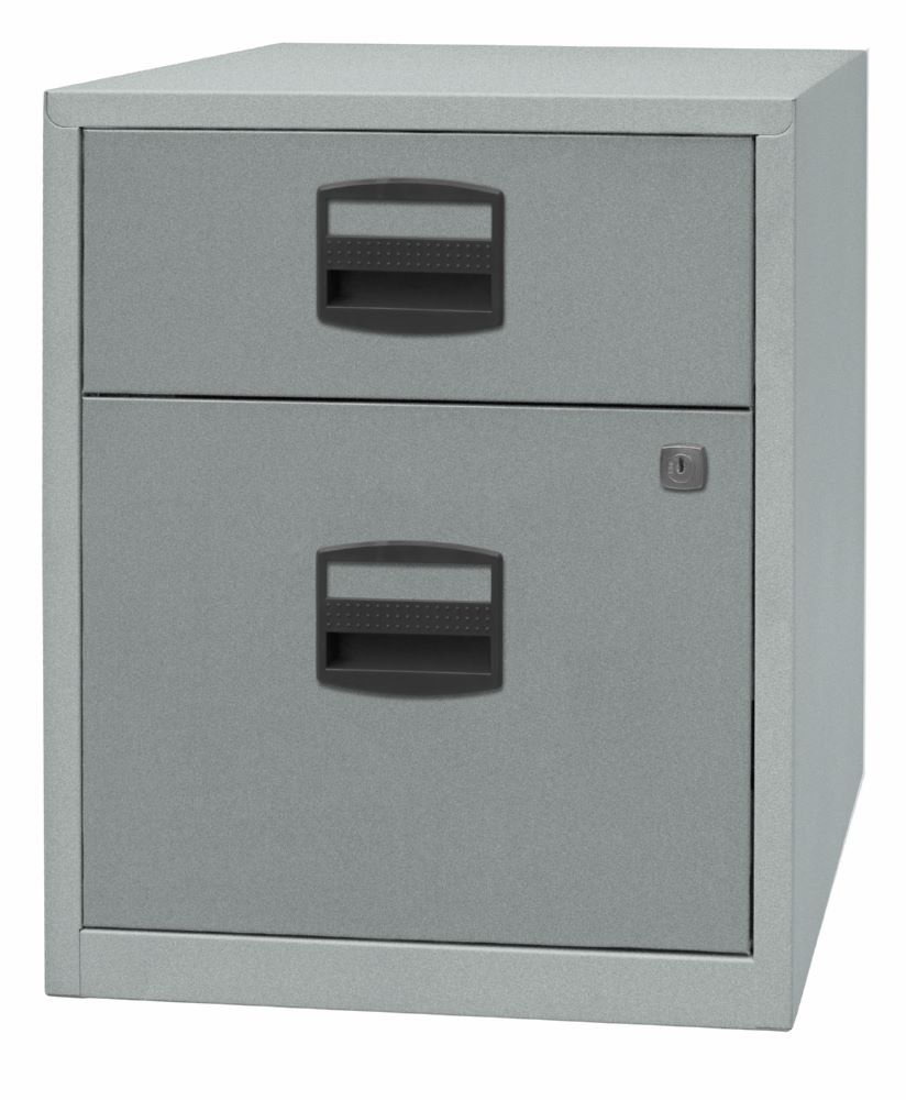 Produktbild Bisley Home mobiler Beistellschrank 1 Universalschublade 1 HR Schublade 528 x 413 mm grau bild 3