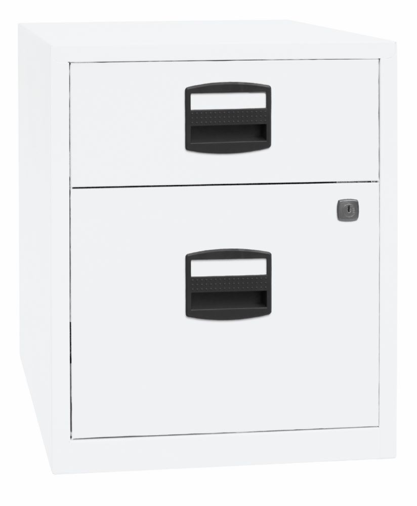 Produktbild Bisley Home mobiler Beistellschrank mit 2 Schubladen H 528 mm weiß bild 2