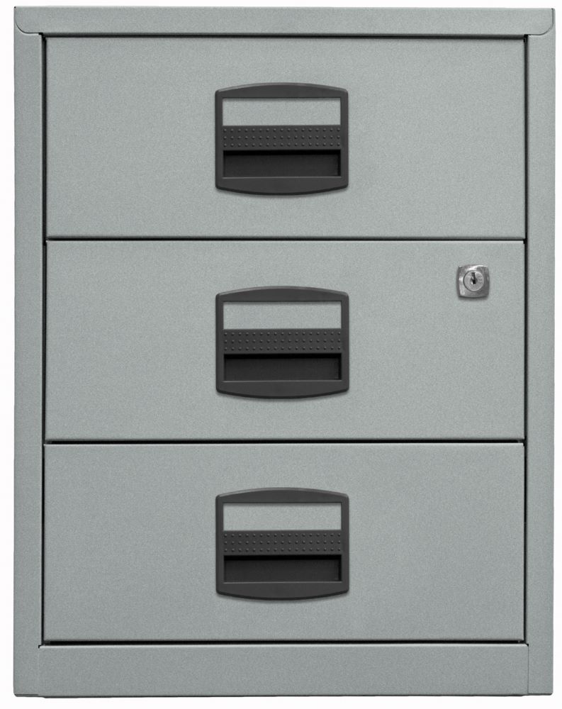 Produktbild Bisley Home mobiler Beistellschrank 3 Universalschubladen H 528 silber