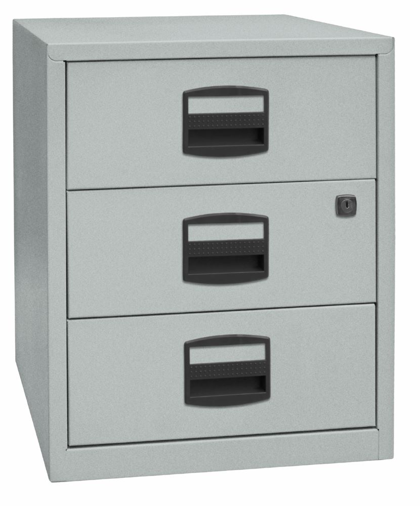 Produktbild Bisley Home mobiler Beistellschrank 3 Universalschubladen H 528 silber bild 2