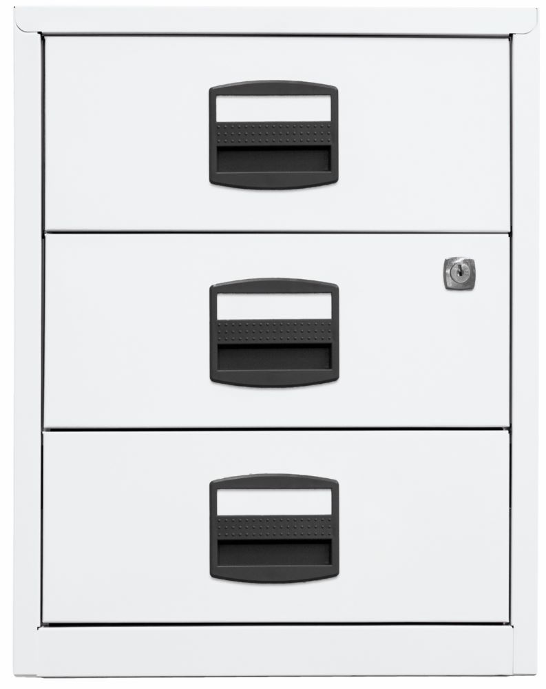 Produktbild Bisley Home mobiler Beistellschrank 3 Universalschubladen H528 mm in weiß
