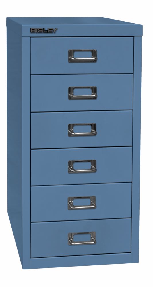 Produktbild Bisley Home Schubladenschrank 29er Serie H 590 mm 6 Schubladen blau bild 2