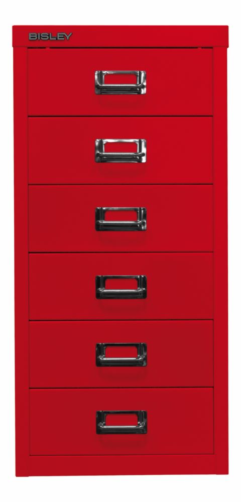Produktbild Bisley Home Schubladenschrank 29er Serie 6 Schubladen T 380 mm kardinalrot bild 1