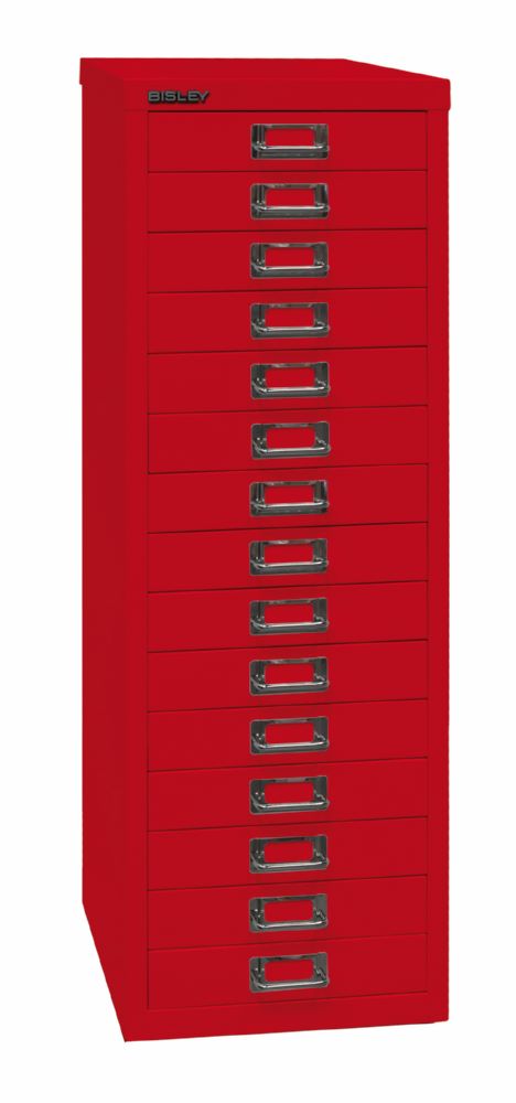Produktbild Bisley Home Schubladenschrank 39er Serie 15 Schubladen H 860 mm kardinalrot bild 2