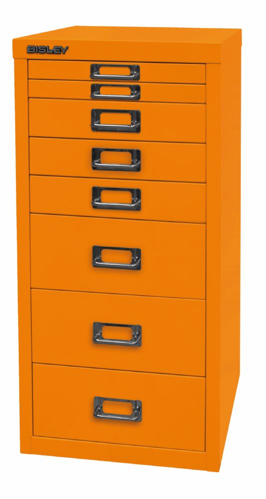 Produktbild Bisley Home 8 fach Schubladenschrank 29er Serie H 590 mm orange bild 3