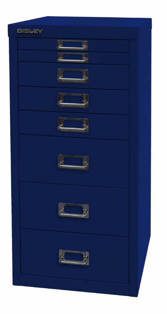 Produktbild Bisley Home 8 fach Schubladenschrank 29er Serie 279 x 590 mm oxfordblau bild 3