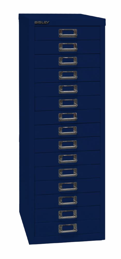 Produktbild Bisley Home Schubladenschrank 39er Serie 15 Schubladen H 860 mm oxfordblau bild 2