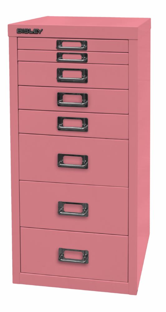 Produktbild Bisley Home 8 fach Schubladenschrank 29er Serie 279 x 380 x 590 mm pink bild 3