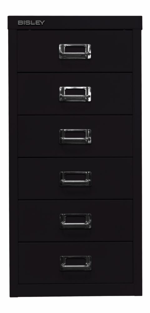 Produktbild Bisley Home Schubladenschrank 29er Serie 6 Schubladen T 380 mm schwarz bild 1