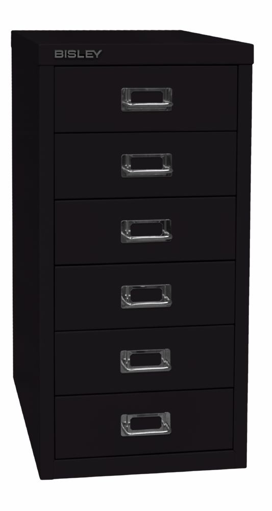 Produktbild Bisley Home Schubladenschrank 29er Serie 6 Schubladen T 380 mm schwarz bild 2