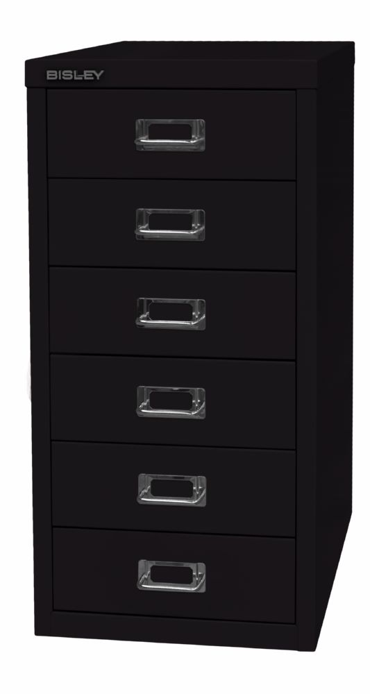 Produktbild Bisley Home Schubladenschrank 29er Serie 6 Schubladen T 380 mm schwarz bild 3