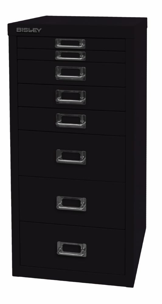 Produktbild Bisley Home Schubladenschrank 8 fach 29er Serie 279 x 590 mm schwarz bild 3