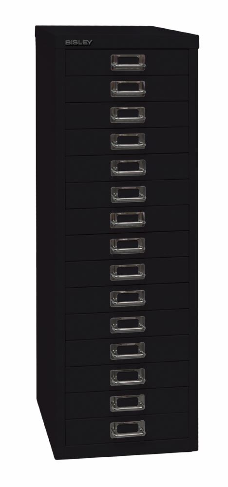 Produktbild Bisley Home Schubladenschrank 39er Serie 15 Schubladen H 860 mm schwarz bild 2