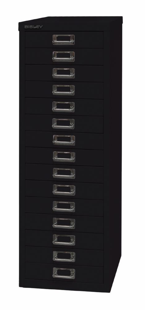 Produktbild Bisley Home Schubladenschrank 39er Serie 15 Schubladen H 860 mm schwarz bild 3