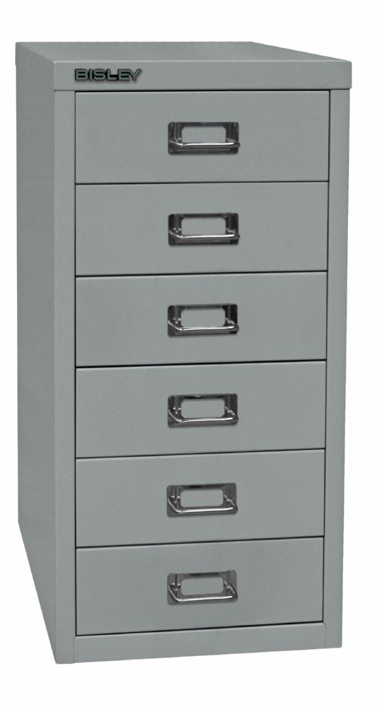 Produktbild Bisley Home Schubladenschrank 29er Serie 6 Schubladen H 590 mm silber bild 2