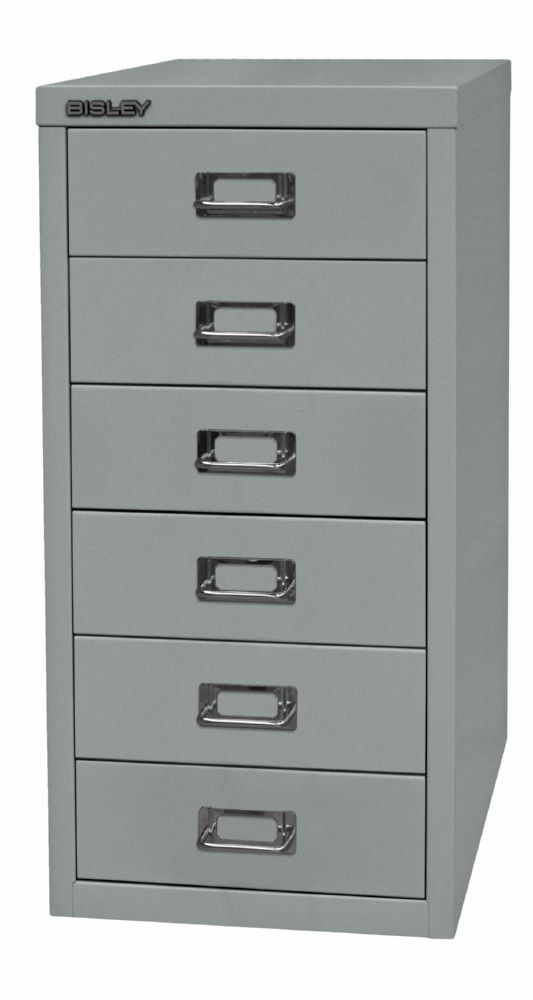 Produktbild Bisley Home Schubladenschrank 29er Serie 6 Schubladen H 590 mm silber bild 3