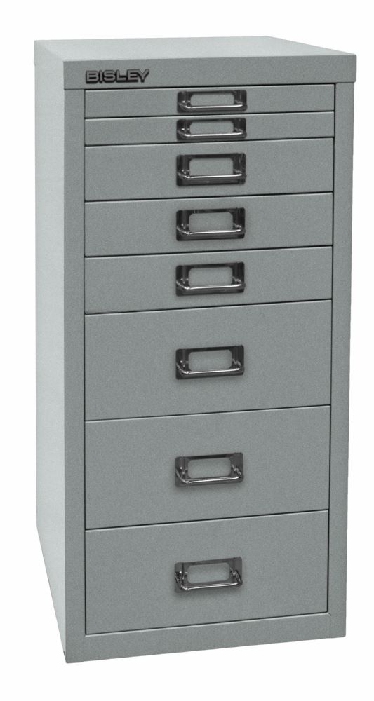 Produktbild Bisley Home 8 fach Schubladenschrank 29er Serie 279 x 590 mm silber bild 2