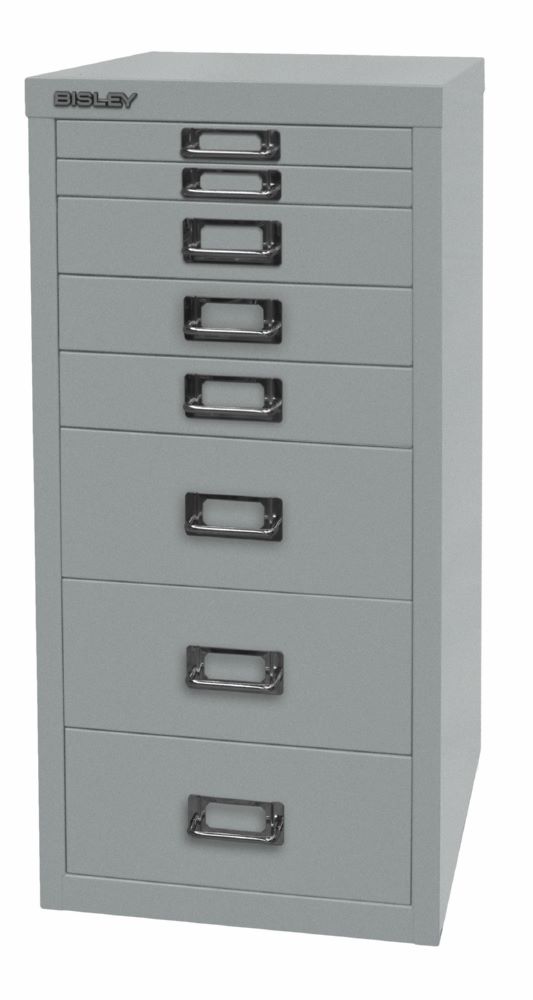 Produktbild Bisley Home 8 fach Schubladenschrank 29er Serie 279 x 590 mm silber bild 3