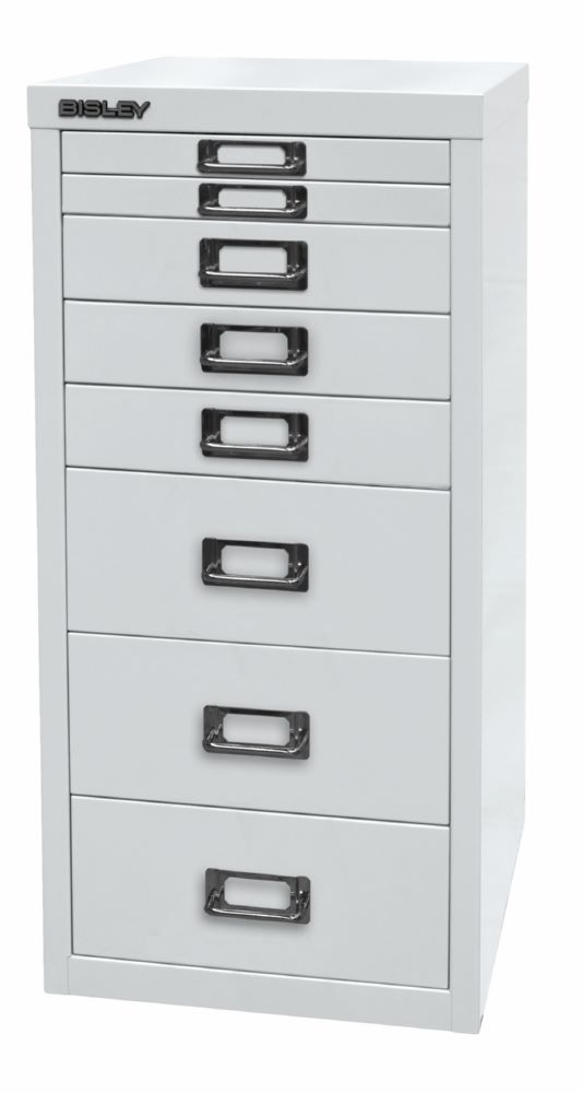 Produktbild Bisley Home Schubladenschrank 8 fach 29er Serie H 590 mm verkehrsweiß bild 2