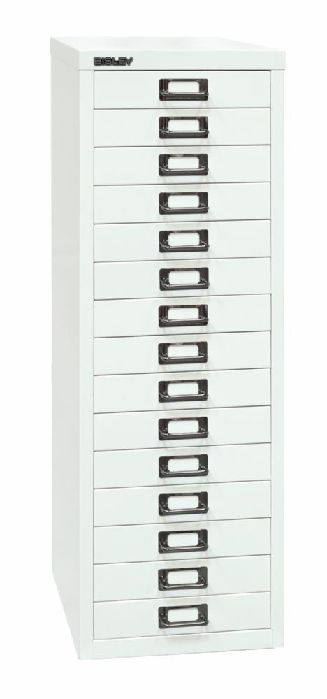 Produktbild Bisley Home Schubladenschrank 39er Serie 15 Schubladen H 860 mm in verkehrsweiß bild 2