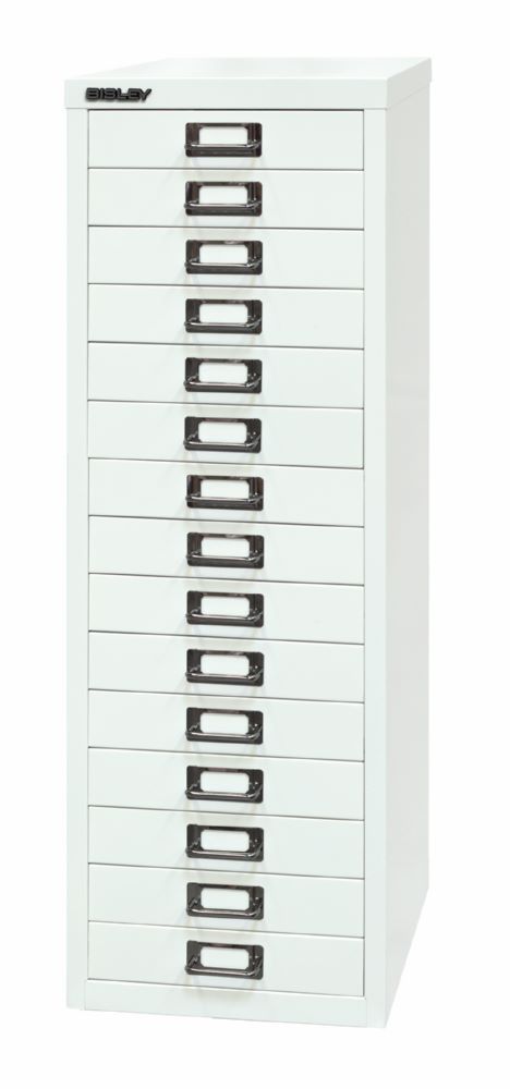 Produktbild Bisley Home Schubladenschrank 39er Serie 15 Schubladen H 860 mm in verkehrsweiß bild 3