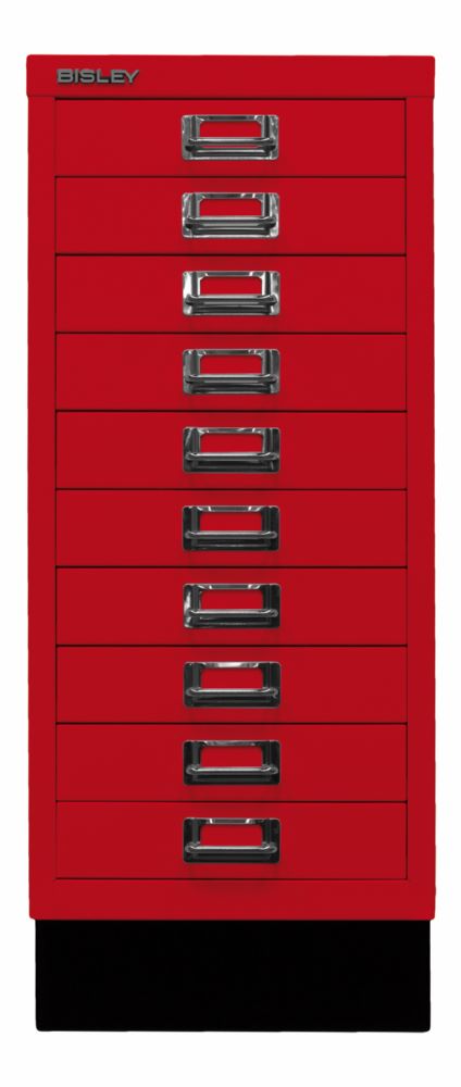 Produktbild Bisley Home Schubladenschrank 29er Serie mit Sockel 10 Schubladen kardinalrot