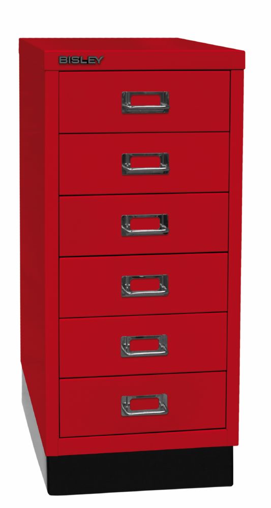 Produktbild Bisley Home Schubladenschrank 29er Serie mit Sockel H 670 mm kardinalrot bild 2