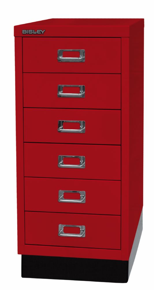 Produktbild Bisley Home Schubladenschrank 29er Serie mit Sockel H 670 mm kardinalrot bild 3