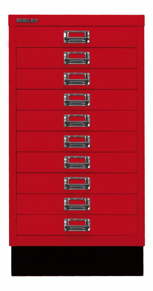 Produktbild Bisley Home Schubladenschrank 29er Serie Sockel 10 Schubladen H 670 mm kardinalrot bild 1