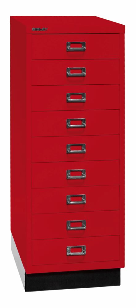 Produktbild Bisley Home 9 fach Schubladenschrank 39er Serie mit Sockel H 940 mm kardinalrot bild 2