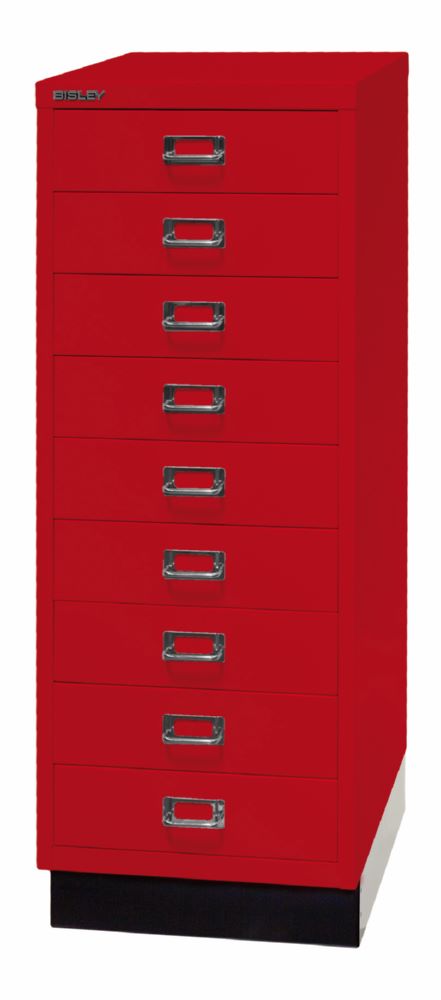 Produktbild Bisley Home 9 fach Schubladenschrank 39er Serie mit Sockel H 940 mm kardinalrot bild 3