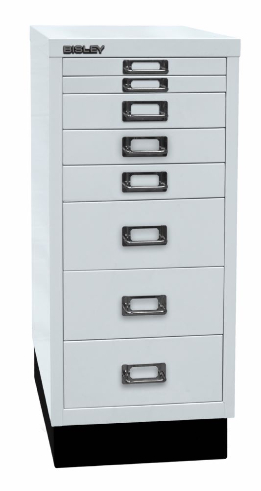 Produktbild Bisley Home 8 fach Schubladenschrank 29er Serie mit Sockel 279 x 670 mm lichtgrau bild 2