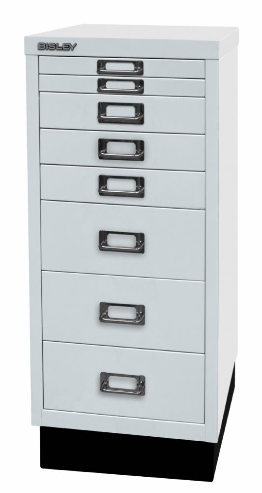 Produktbild Bisley Home 8 fach Schubladenschrank 29er Serie mit Sockel 279 x 670 mm lichtgrau bild 3