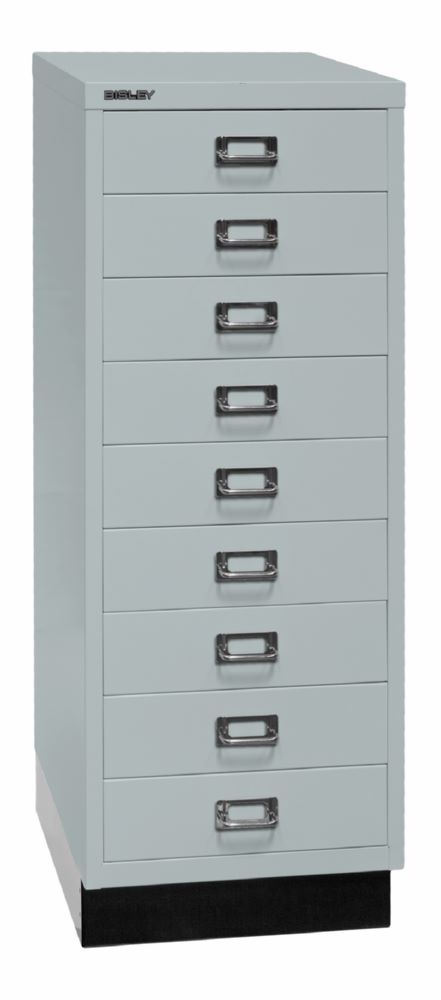 Produktbild Bisley Home 9 fach Schubladenschrank 39er Serie mit Sockel H 940 mm lichtgrau bild 2