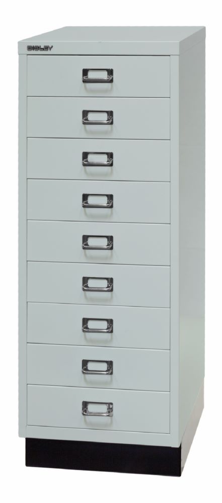 Produktbild Bisley Home 9 fach Schubladenschrank 39er Serie mit Sockel H 940 mm lichtgrau bild 3