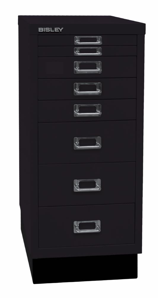 Produktbild Bisley Home 8 fach Schubladenschrank 29er Serie mit Sockel 279 x 670 mm schwarz bild 2