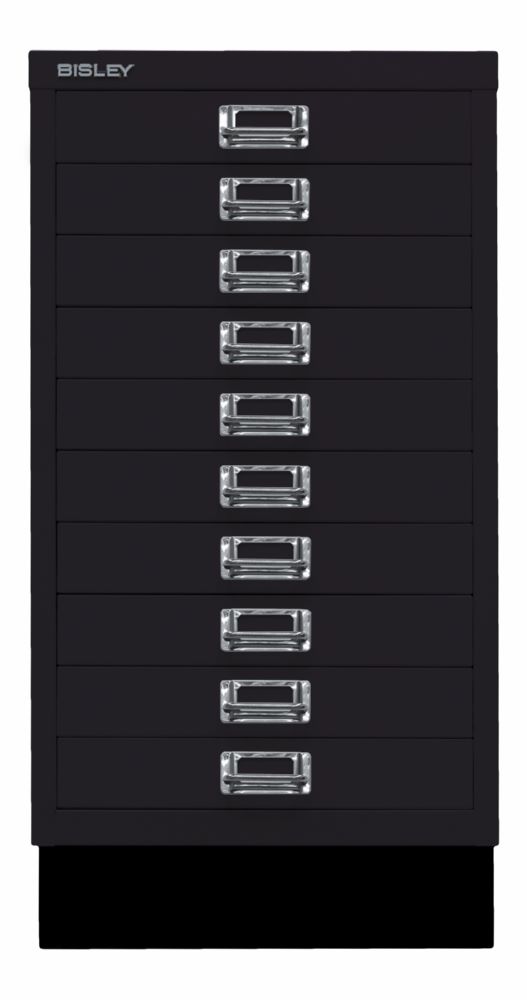 Produktbild Bisley Home Schubladenschrank 29er Serie Sockel 10 Schubladen H 670 mm schwarz bild 1