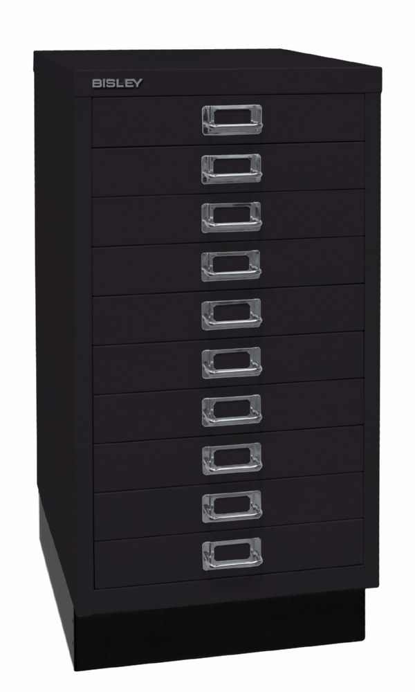Produktbild Bisley Home Schubladenschrank 29er Serie Sockel 10 Schubladen H 670 mm schwarz bild 2