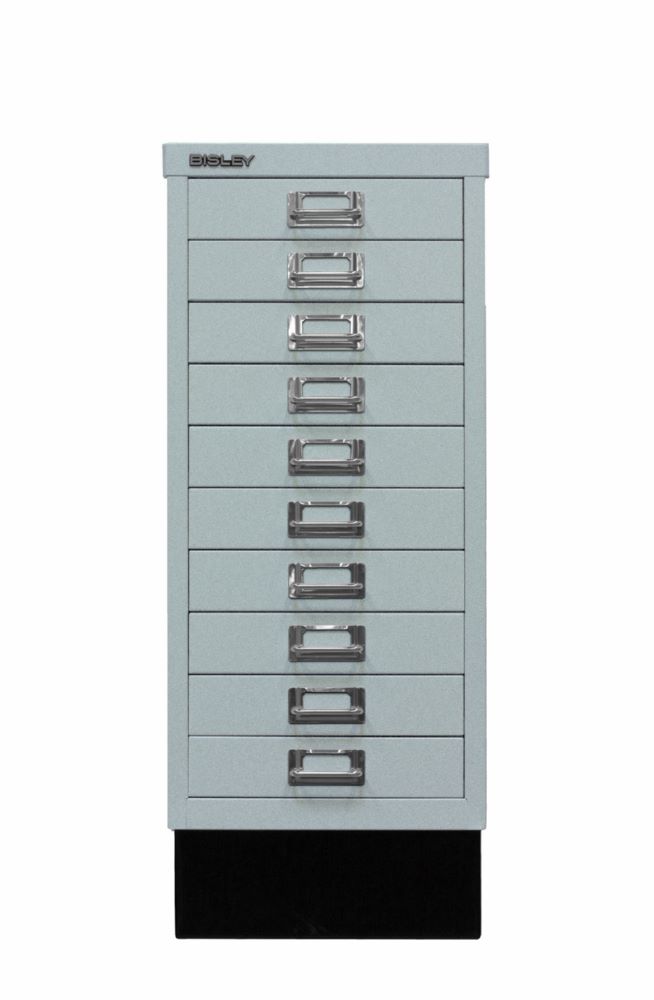 Produktbild Bisley Home Schubladenschrank 29er Serie mit Sockel 10 Schubladen Farbe silber