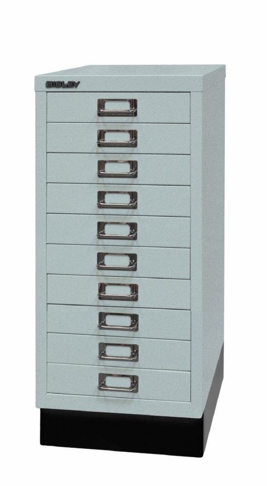 Produktbild Bisley Home Schubladenschrank 29er Serie mit Sockel 10 Schubladen Farbe silber bild 3